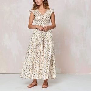 Christy Dawn Bodie Dress in Cream Garden M
